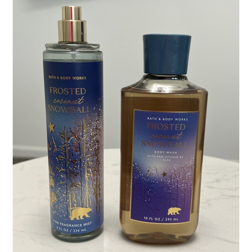 Bath & Body Works Frosted Coconut Snowball Fine Fragrance Mist & Body Wash